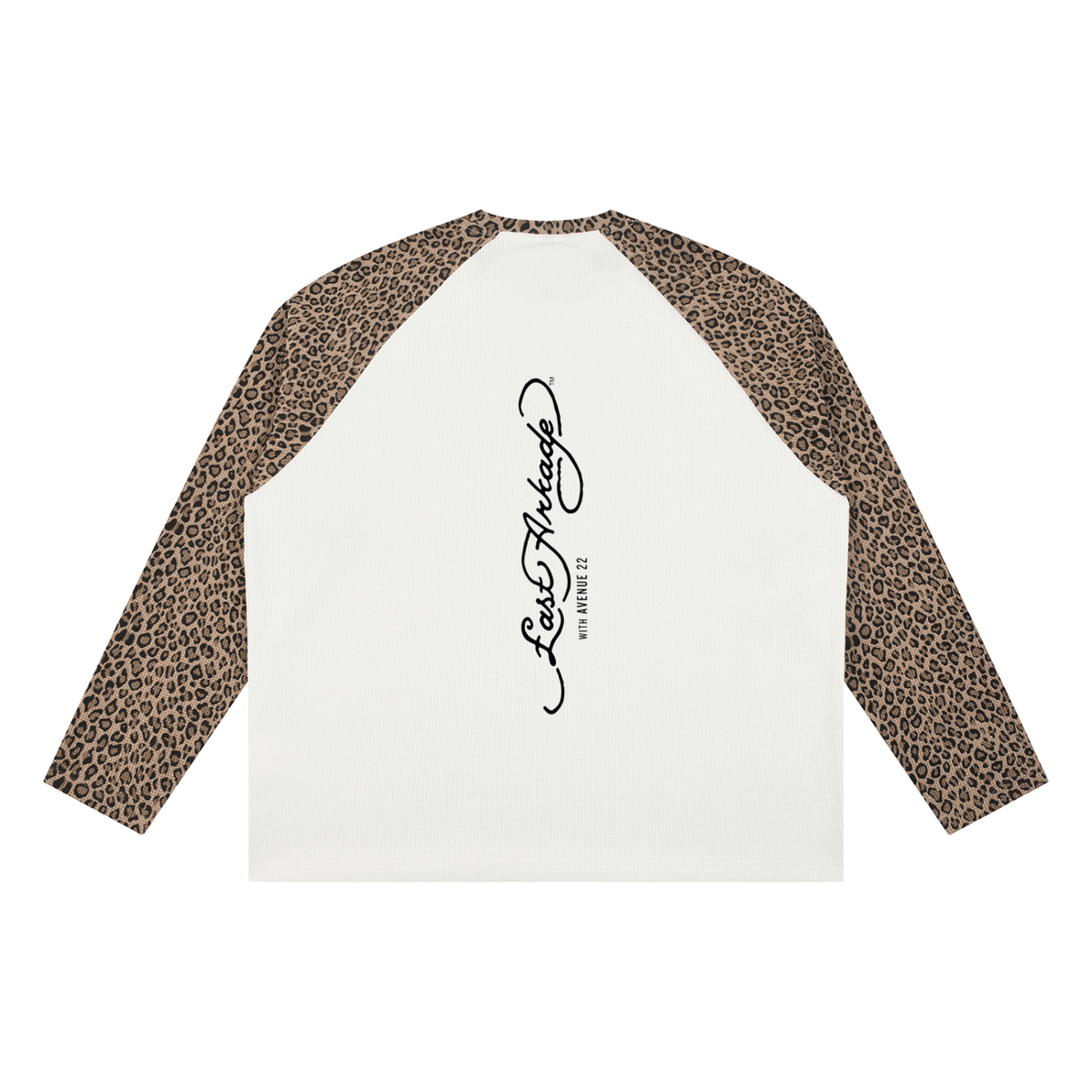 Unisex Leopard Panel Raglan Sleeve T-Shirt