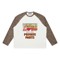 Unisex Leopard Panel Raglan Sleeve T-Shirt