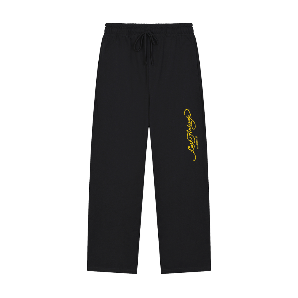 Solid Color Straight-Leg Sweatpants