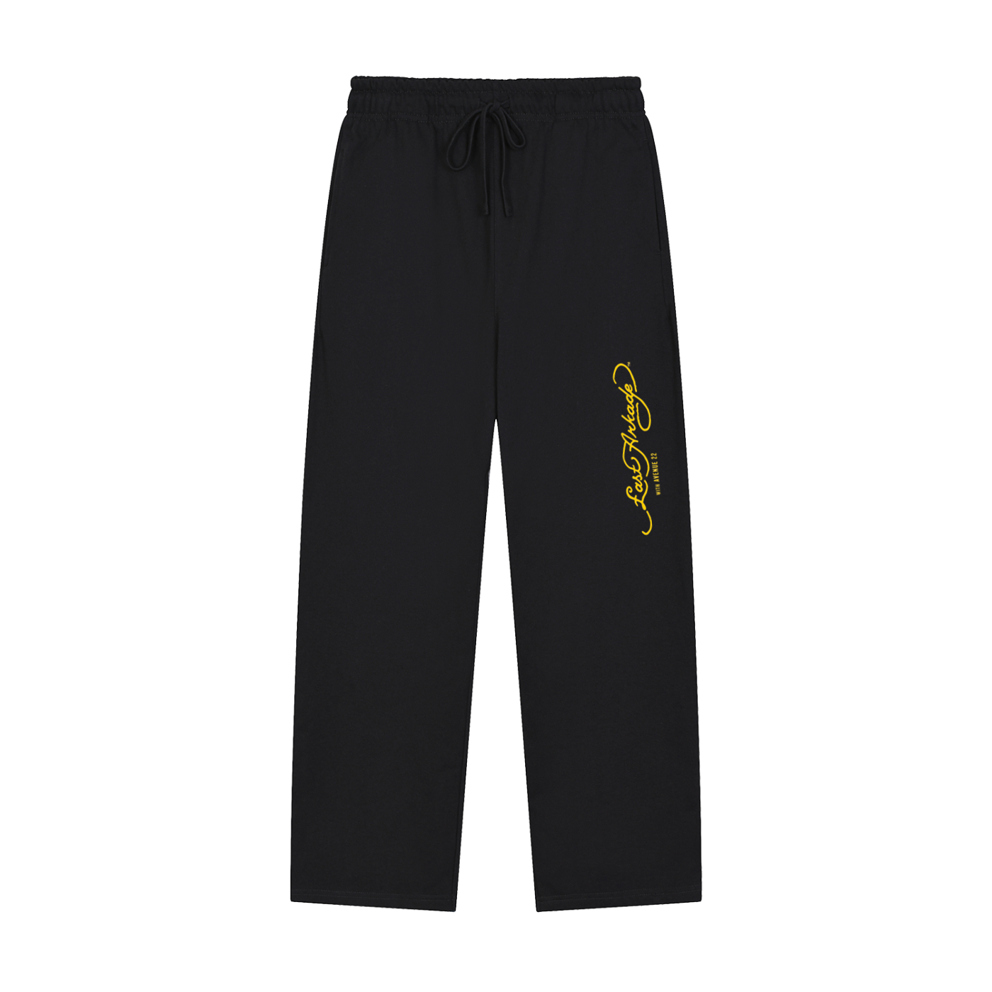 Solid Color Straight-Leg Sweatpants
