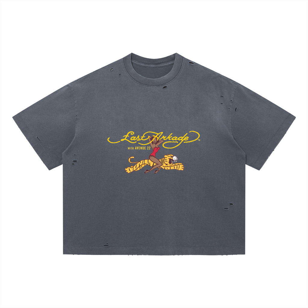 Vintage Washed Distressed logo T-Shirt